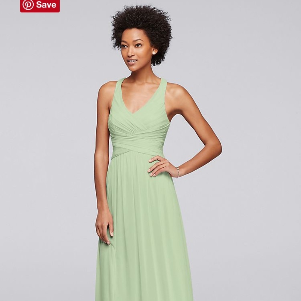 NWT David’s Bridal long Bridesmaid dress Meadow